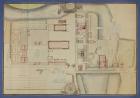 Map of the royal forge and the new projects of Ruelle, near Angouleme, 1786 (pencil & w/c on paper)