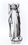 Effigy of Edward II (1284-1327) from Gloucester Cathedral (engraving)
