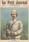 General Alfred Amedee Dodds (1842-1922) in Dahomey, from 'Le Petit Journal', 3rd December 1892 (colour litho)
