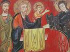 The Presentation at the Temple, from the Altar Frontal of Santa Maria d'Avia, Bergueda, 1170-90 (tempera on poplar panel) (detail of 223698)