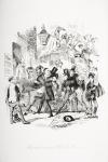 Theatrical emotion of Mr. Vincent Crummles, illustration from `Nicholas Nickleby' by Charles Dickens (1812-70) published 1839 (litho)