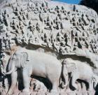 Relief depicting Arjuna's penance (stone)
