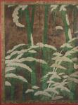Bamboo in the snow, c.1600 (ink, colour, gold and silver on paper)