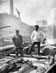 Workers on the 'Silent Highway', 1877-78 (b/w photo)