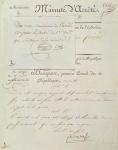 Official document signed by Napoleon I (1769-1821) 1 Vendemiaire An 9 (23rd September 1800) (pen & ink on paper)