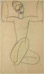 Seated Caryatid, c.1911 (charcoal on paper)