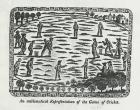 Game of cricket, 1774 (engraving)