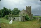 Medieval church and churchyard (photo)