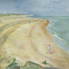 The Curving Beach, Southwold, 1997 (oil on canvas)
