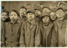 Breaker boys (who sort coal by hand) at Hughestown Borough Coal Co. Pittston, Pennsylvania, 1911 (b/w photo)