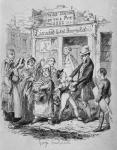 Oliver claimed by his affectionate friends, from 'The Adventures of Oliver Twist' by Charles Dickens (1812-70) 1838 (engraving)