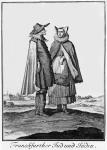 A Jewish Couple from Frankfurt (engraving) (b/w photo)