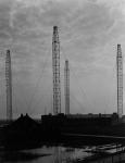 Radio transmission towers in Germany, c.1933 (b/w photo)