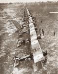 A British bombing squadron drawn up at St. Omer, France during World War I. From The Story of 25 Eventful Years in Pictures, published 1935.