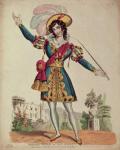 Madame Vestris in the role of Don Giovanni from Mozart's opera 'Don Giovanni' (coloured engraving)