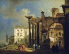The Portico of the Church of San Lorenzo in Milan, c.1814 (oil on canvas)