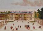 The Chateau de Choisy, courtyard side (gouache on paper)