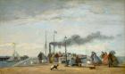 Jetty and Wharf at Trouville, 1863 (oil on wood)