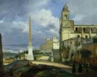 Trinita dei Monti and the Villa Medici, Rome, 1808 (oil on canvas)