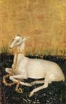 White Hart, from ' The Wilton Diptych' c.1395-99 (egg tempera on oak) (verso)