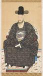 Portrait of Scholar-official Robe, 19th century (hanging scroll, ink and colour on silk)