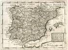 1731 Map of Spain and Portugal by Herman Moll.