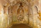 Underground chamber beneath the circular mausoleum in the Roman necropolis of the Archaeological Complex, Carmona, Seville Province, Spain.