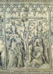 The Parement of Narbonne, detail of the Crucifixion, c.1375 (grisaille on silk) (detail of 83469)