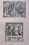 The Triumphal Arch of Emperor Maximilian I (1459-1519): detail showing two panels, (top) an event in the life of Maximilian and (bottom) the Roman Emperor Theodosius I, the Great (c.346-395) and his two sons Emperor Arcadius (377-408) and Emperor Honorius