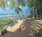 Palm trees,Clovelly beach,Barbados,2013,(oil on canvas)