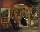 The Interior of the British Institution Gallery, 1829 (oil on canvas)