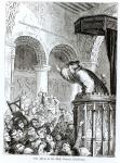 The Affray in the High Church, Edinburgh (engraving) (b/w photo)