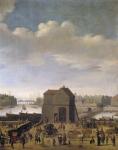 View of the Bridge and Quai de la Tournelle, c.1645 (oil on canvas) (detail of 167349)