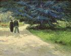 Couple in the Park, Arles, 1888 (oil on canvas)