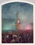 The Unveiling of the Nicholas I Memorial in St. Petersburg, 1857 (oil on canvas)