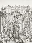 Siege of a town defended by the Burgundians under Charles VI, 1878 (litho)
