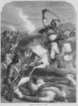 Death of the Rohilla Chief in 1781 (engraving) (b&w photo)