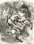 Illustration after J. Tenniel for the poem 'The Blasphemer's Warning', from 'The Ingoldsby Legends or Mirth and Marvels', by Thomas Ingoldsby, published in 1865 (litho)
