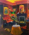 Red Room (Victorian Style) (oil on board)