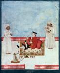 A European Seated on a Terrace with Attendants, c.1760-63 (Indian miniature)