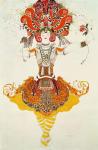 Ballet Costume for 'The Firebird', by Stravinsky (w/c on paper)