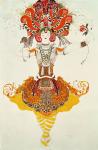 Ballet Costume for 'The Firebird', by Stravinsky (w/c on paper)