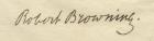 Signature of Robert Browning (1812-89) (pen & ink on paper)