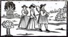 Pilgrims departing for the New World (woodcut) (b/w photo)