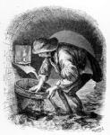 The Sewer-hunter, illustration from 'London Labour and the London Poor' by Henry Mayhew, c.1840s (litho)