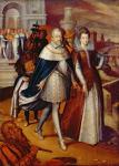 Portrait of Ferdinand I (1549-1609) Grand Duke of Tuscany, and his Niece Marie (1573-1642), future wife of Henri IV (oil on canvas)