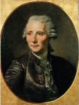 Portrait of Pierre Augustin Caron de Beaumarchais (1732-99) after a painting by Jean Baptiste Greuze (oil on canvas)
