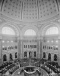 Reading Room rotunda, Library of Congress, Washington, D.C., c.1904 (b/w photo)