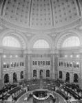 Reading Room rotunda, Library of Congress, Washington, D.C., c.1904 (b/w photo)