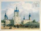 The Smolny Cloister in St. Petersburg, printed by Edouard Jean-Marie Hostein (1804-89), published by Lemercier, Paris, 1840s (colour lithograph)